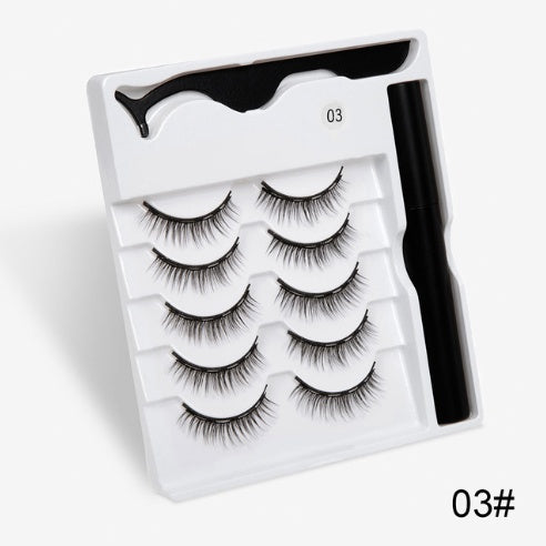 Faux cils avec des aimants à la mode (A Pair Of False Eyelashes With Magnets In Fashion)acc