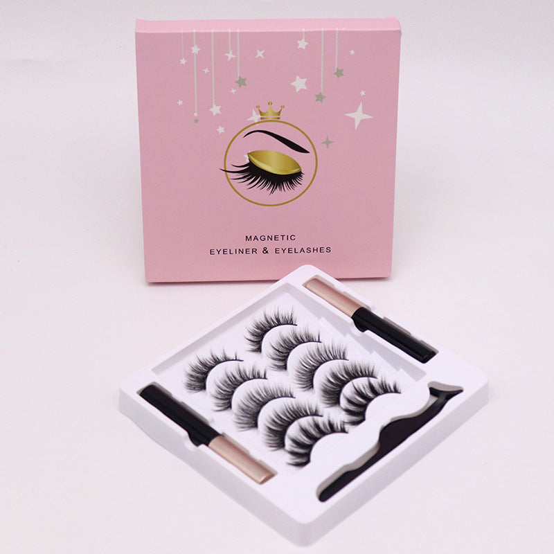 Ensemble de cils magnétiques et eye-liner longue durée, faux cils en vison imperméables, extension de cils réutilisables. (Magnetic Eyelashes Eyeliner Set Long Lasting False Mink Waterproof Eye Lashes Extension)