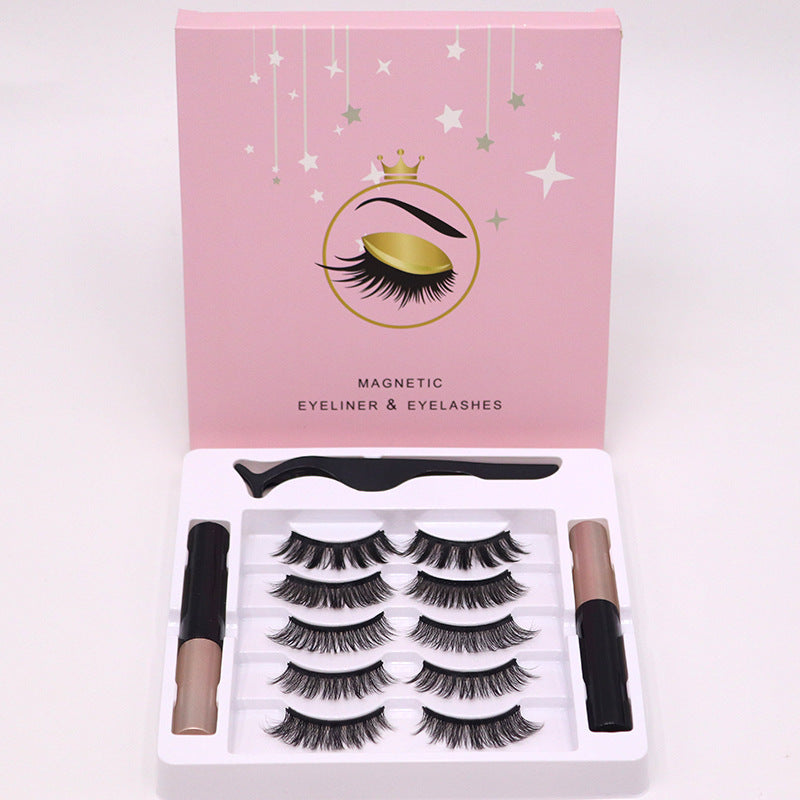 Ensemble de cils magnétiques et eye-liner longue durée, faux cils en vison imperméables, extension de cils réutilisables. (Magnetic Eyelashes Eyeliner Set Long Lasting False Mink Waterproof Eye Lashes Extension)