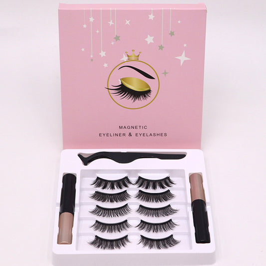 Ensemble de cils magnétiques et eye-liner longue durée, faux cils en vison imperméables, extension de cils réutilisables. (Magnetic Eyelashes Eyeliner Set Long Lasting False Mink Waterproof Eye Lashes Extension)