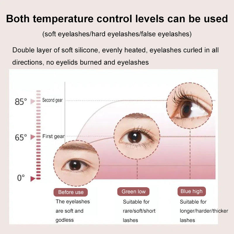 Recourbe-cils électrique portable chauffant pour les cils, boucles de cils longue durée. Recourbe-cils thermique, outils de maquillage, recourbe-cils chauffants(electric heated comb eye lash long lasting eyelashes curls )