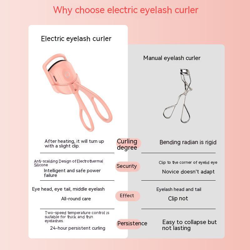 Recourbe-cils électrique portable chauffant pour les cils, boucles de cils longue durée. Recourbe-cils thermique, outils de maquillage, recourbe-cils chauffants(electric heated comb eye lash long lasting eyelashes curls )