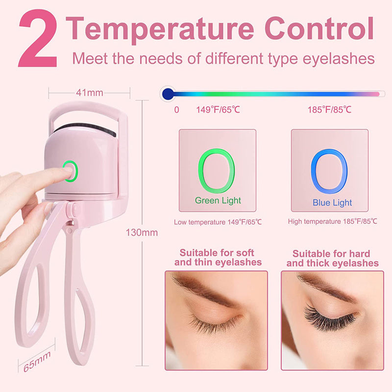 Recourbe-cils électrique portable chauffant pour les cils, boucles de cils longue durée. Recourbe-cils thermique, outils de maquillage, recourbe-cils chauffants(electric heated comb eye lash long lasting eyelashes curls )