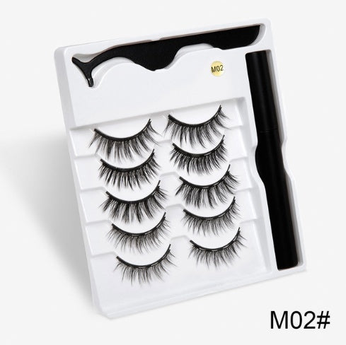 Faux cils avec des aimants à la mode (A Pair Of False Eyelashes With Magnets In Fashion)acc