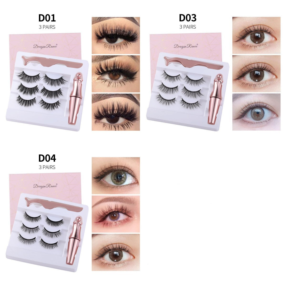 Ensemble de maquillage et liquide pour Eyeliner magnétique