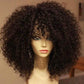 Perruque Afro-noir volume gonflé explosion couleur unie